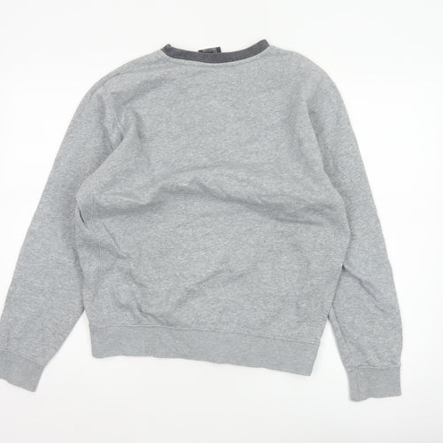 Nike Men’s Grey Small Pullover Crew Neck Logo Sweatshirt
