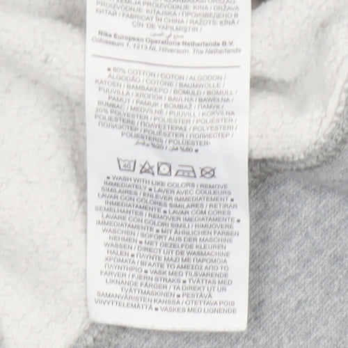Nike Men’s Grey Small Pullover Crew Neck Logo Sweatshirt