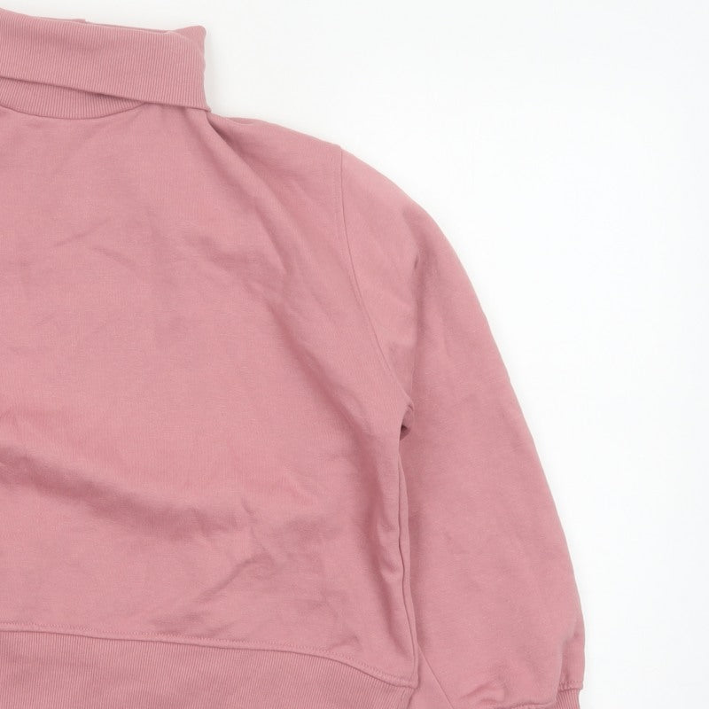 Additional view of Zara Women Pink M Roll Neck Raglan Sleeve Pullover Sweatshirt