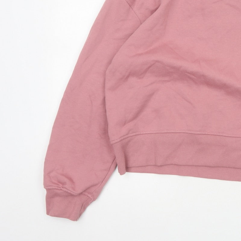 Additional view of Zara Women Pink M Roll Neck Raglan Sleeve Pullover Sweatshirt