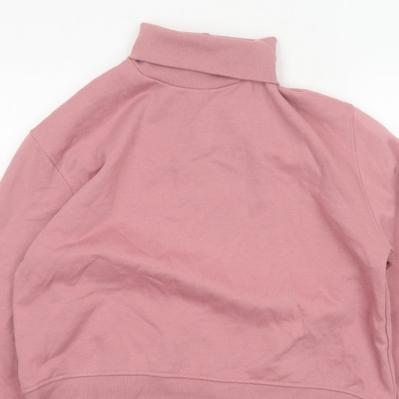 Additional view of Zara Women Pink M Roll Neck Raglan Sleeve Pullover Sweatshirt