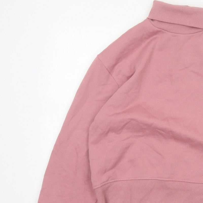 Additional view of Zara Women Pink M Roll Neck Raglan Sleeve Pullover Sweatshirt