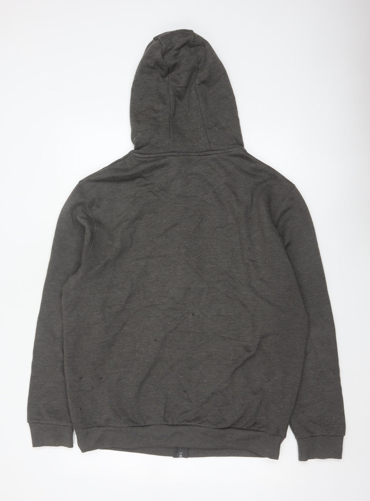 Ellesse Men’s Grey L Full Zip Hoodie Logo Cotton Blend Pockets