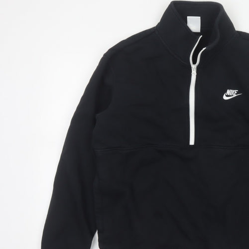 Nike Men’s Black M 1/2 Zip Pullover Sweatshirt Logo High Neck