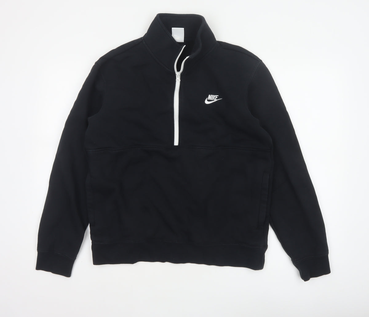 Nike Men’s Black M 1/2 Zip Pullover Sweatshirt Logo High Neck