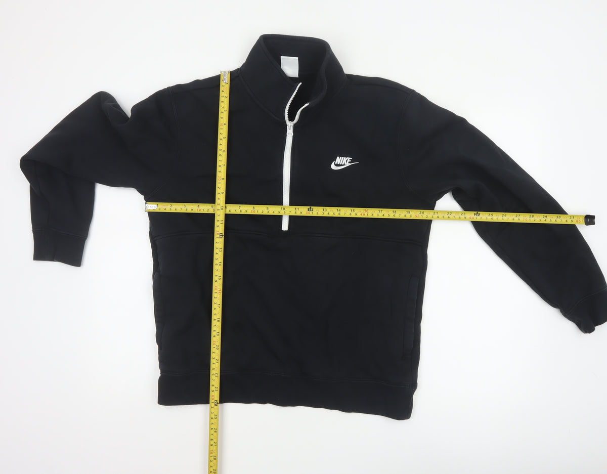 Nike Men’s Black M 1/2 Zip Pullover Sweatshirt Logo High Neck
