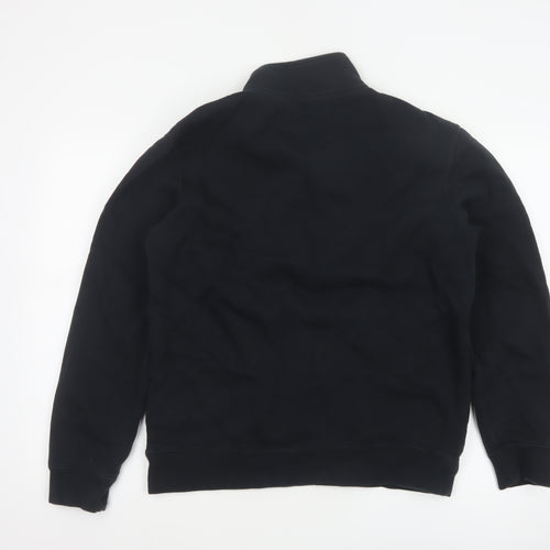Nike Men’s Black M 1/2 Zip Pullover Sweatshirt Logo High Neck