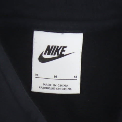 Nike Men’s Black M 1/2 Zip Pullover Sweatshirt Logo High Neck