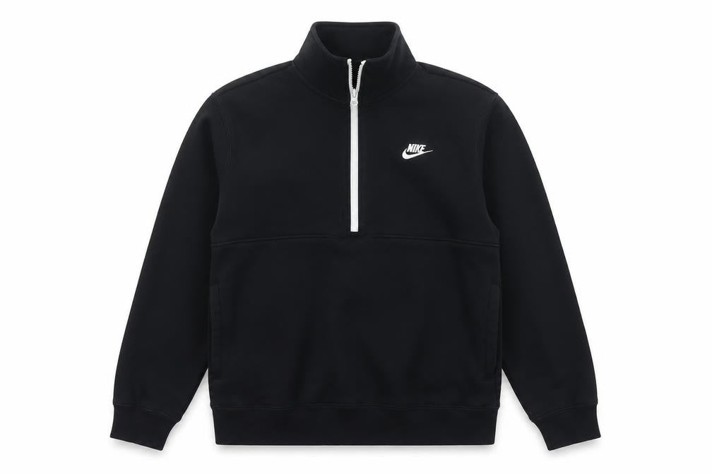 Nike Men’s Black M 1/2 Zip Pullover Sweatshirt Logo High Neck