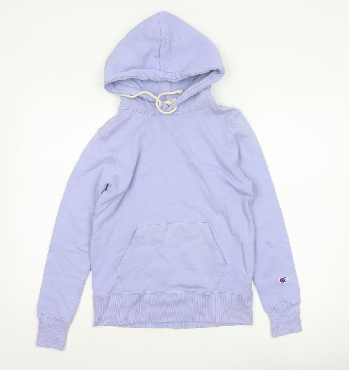 Champion Women’s Purple Small Pullover Hoodie Logo Pocket Drawstring