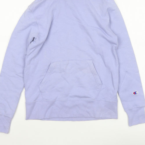 Champion Women’s Purple Small Pullover Hoodie Logo Pocket Drawstring