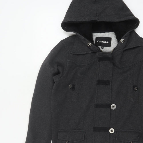 O'Neill Women’s Black Size 12 Hooded Full Zip Fleece Sweatshirt Jacket