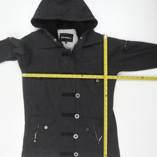 O'Neill Women’s Black Size 12 Hooded Full Zip Fleece Sweatshirt Jacket