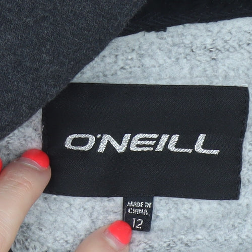 O'Neill Women’s Black Size 12 Hooded Full Zip Fleece Sweatshirt Jacket