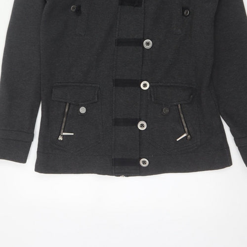 O'Neill Women’s Black Size 12 Hooded Full Zip Fleece Sweatshirt Jacket