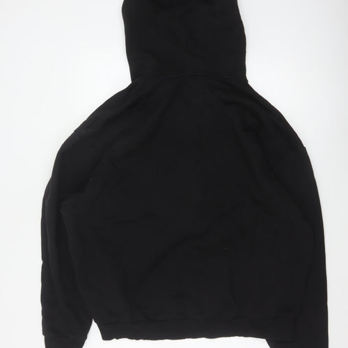 River Island Men’s Black XL Full Zip Hooded Cotton Blend Hoodie