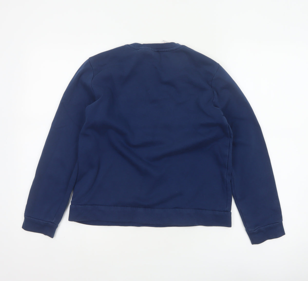 adidas Boys Blue 11-12 Years Pullover Colourblock Logo Sweatshirt