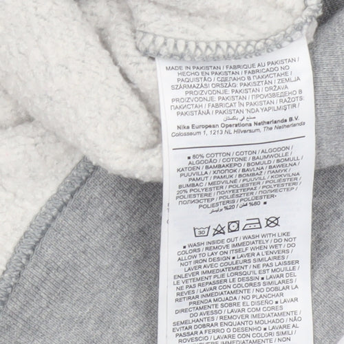Nike Women’s Grey M Logo Crew Neck Pullover Sweatshirt Fleece