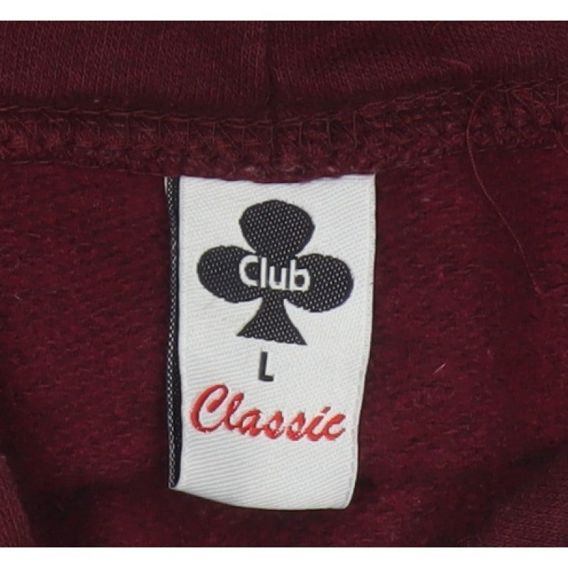 Club Classic Men's Red L Pullover Hoodie Hawkins Middle School 80s Graphic