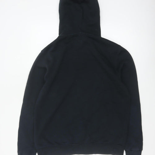 Converse Men’s Black S Full Zip Logo Hooded Fleece Hoodie