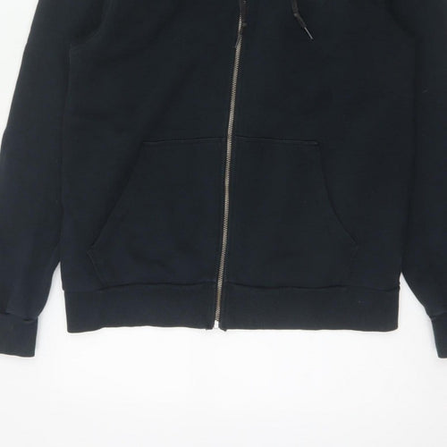 Converse Men’s Black S Full Zip Logo Hooded Fleece Hoodie