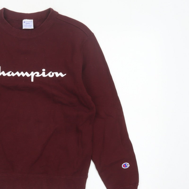 Additional view of Champion Women Brown S Pullover Sweatshirt Logo Crew Neck