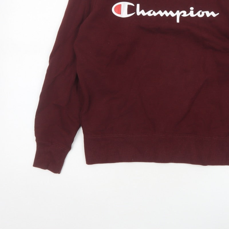 Additional view of Champion Women Brown S Pullover Sweatshirt Logo Crew Neck