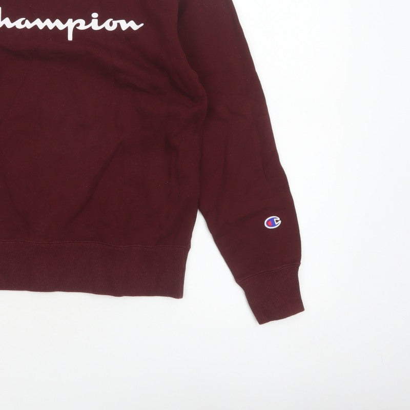 Additional view of Champion Women Brown S Pullover Sweatshirt Logo Crew Neck