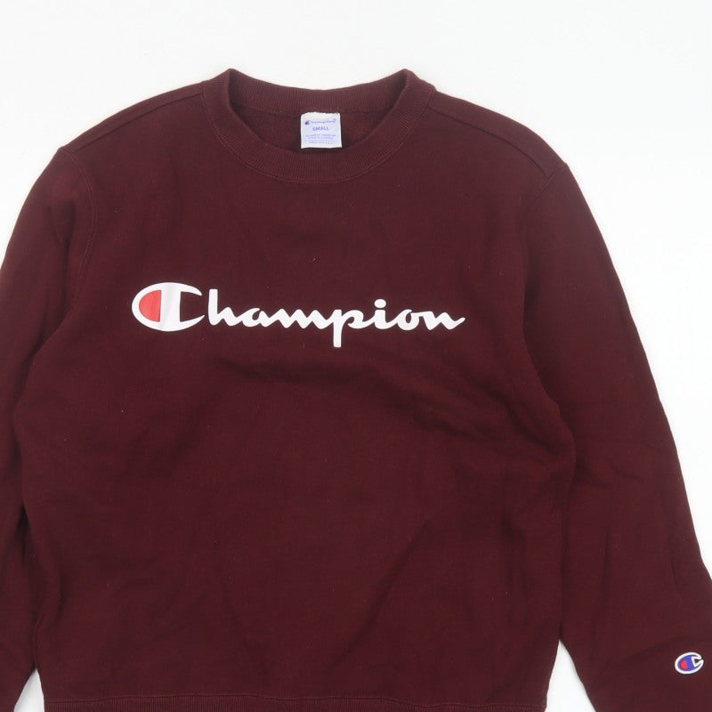 Additional view of Champion Women Brown S Pullover Sweatshirt Logo Crew Neck
