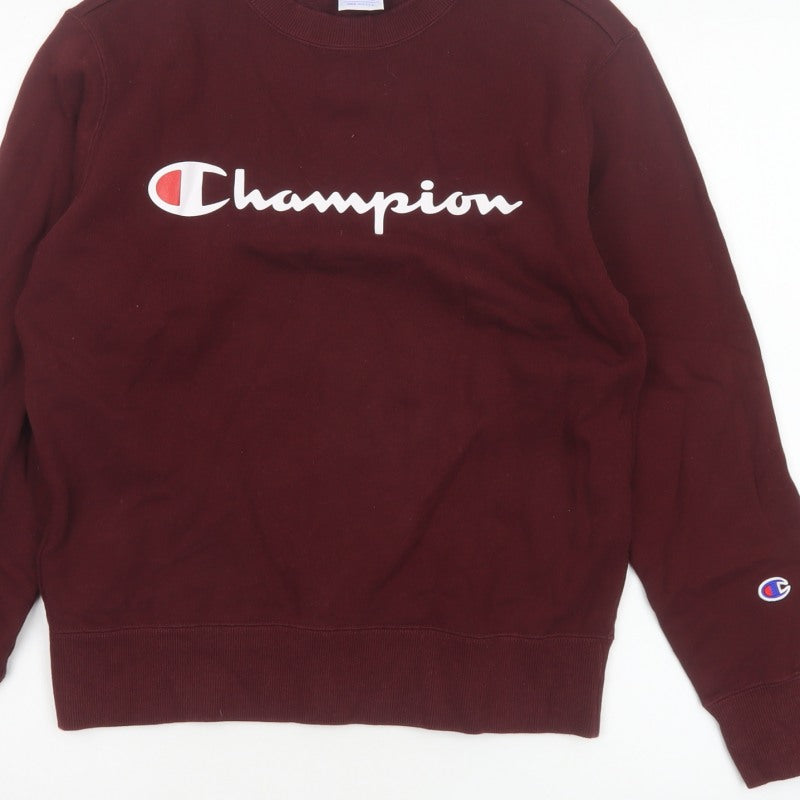 Additional view of Champion Women Brown S Pullover Sweatshirt Logo Crew Neck