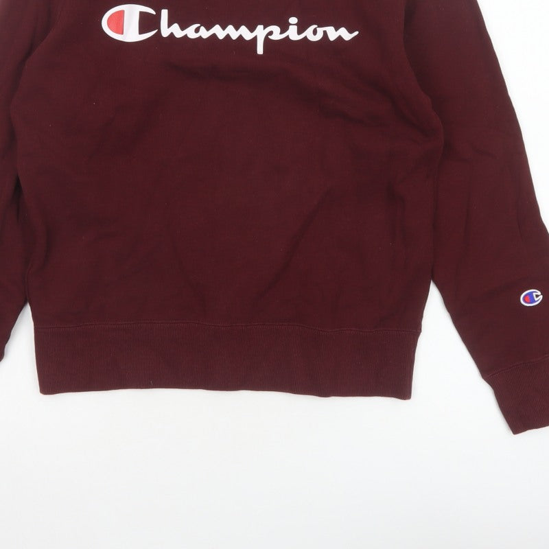 Additional view of Champion Women Brown S Pullover Sweatshirt Logo Crew Neck