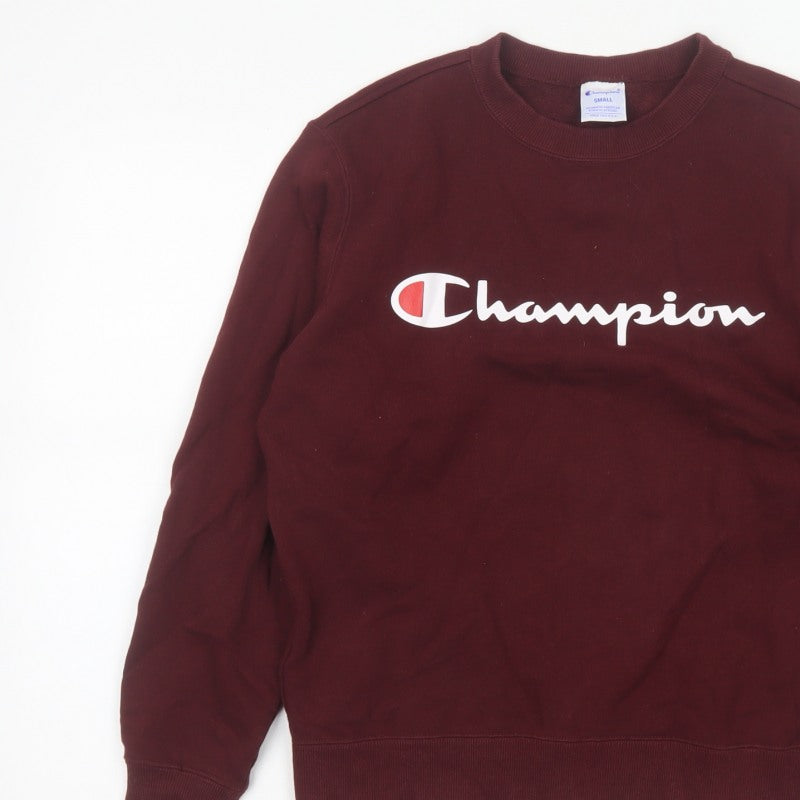 Additional view of Champion Women Brown S Pullover Sweatshirt Logo Crew Neck