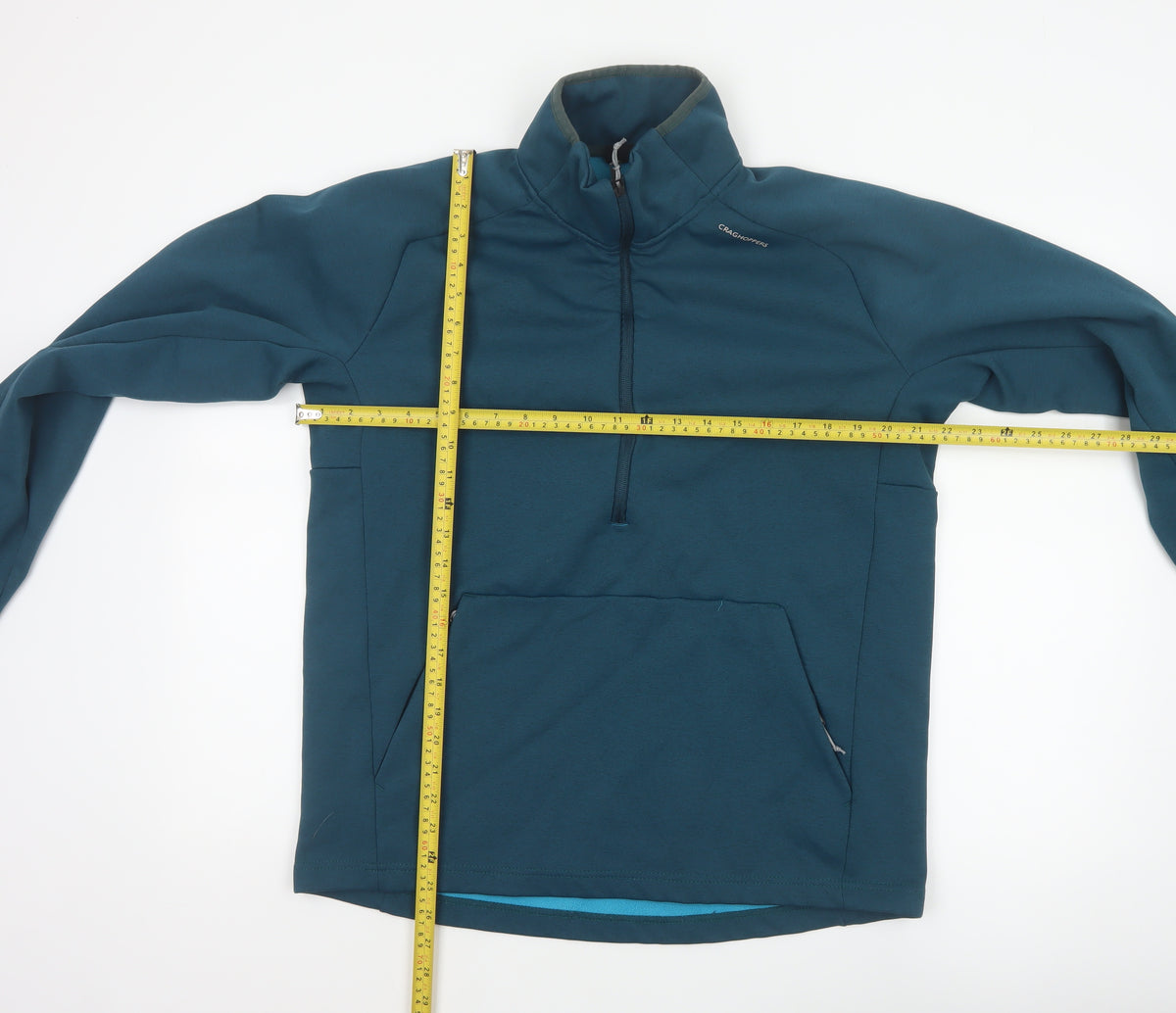 Craghoppers Men’s Blue L 1/4 Zip Fleece Lined Outdoor Sweatshirt