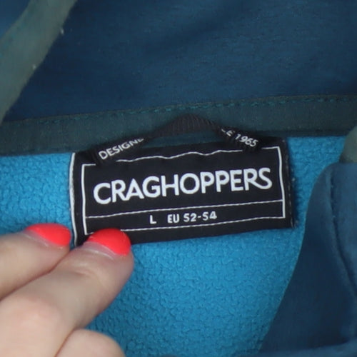 Craghoppers Men’s Blue L 1/4 Zip Fleece Lined Outdoor Sweatshirt