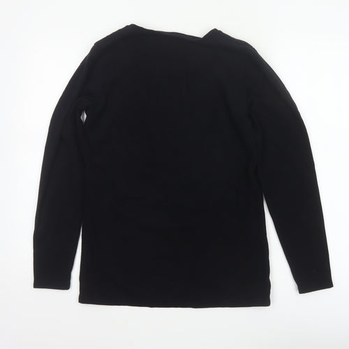 Heatgen Women Black UK 18 Basic Thermal Stretch Long Sleeve T-Shirt