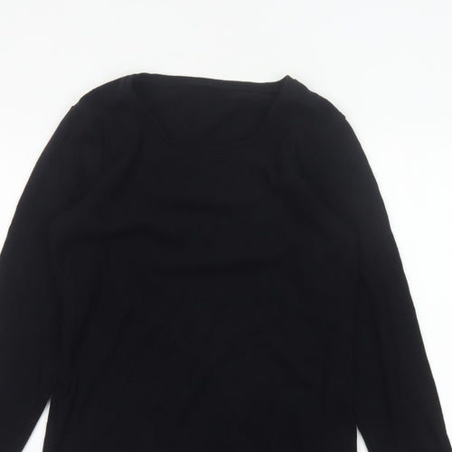 Heatgen Women Black UK 18 Basic Thermal Stretch Long Sleeve T-Shirt