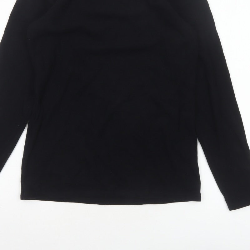 Heatgen Women Black UK 18 Basic Thermal Stretch Long Sleeve T-Shirt