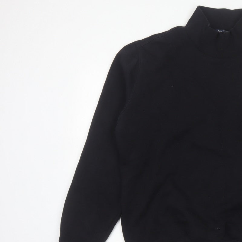 Champion Men’s Black M High Neck Logo Pullover Sweatshirt