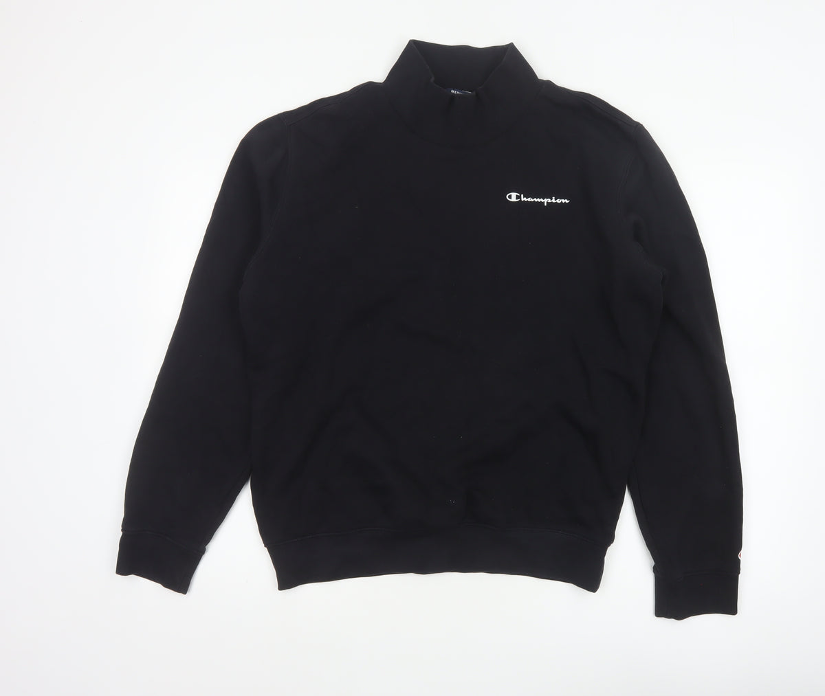 Champion Men’s Black M High Neck Logo Pullover Sweatshirt