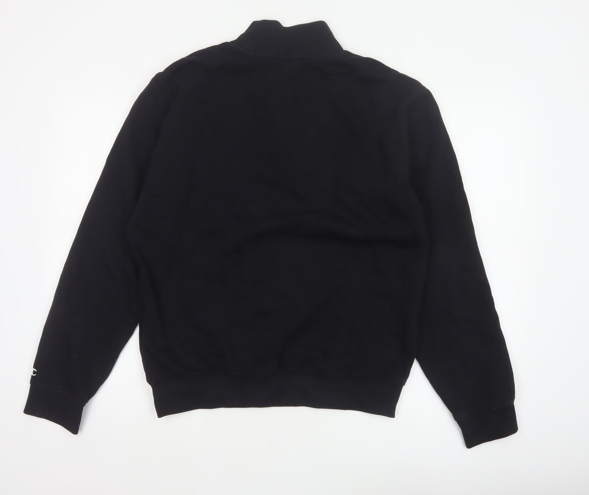 Champion Men’s Black M High Neck Logo Pullover Sweatshirt