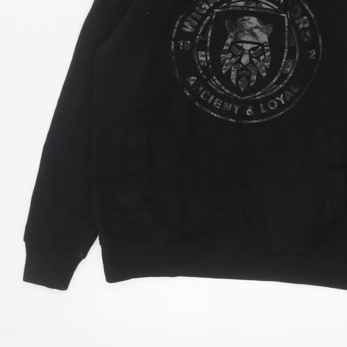 Wigan Warriors Men’s Black L Pullover Hoodie Rugby Logo Graphic