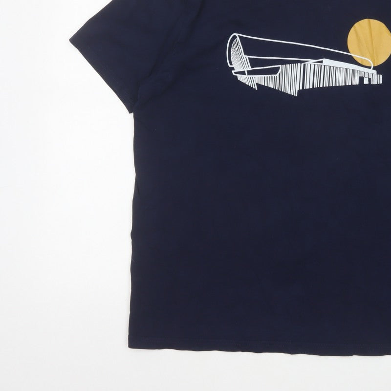Additional view of Forever Everton Men’s Blue L Graphic Print Crew Neck T-Shirt
