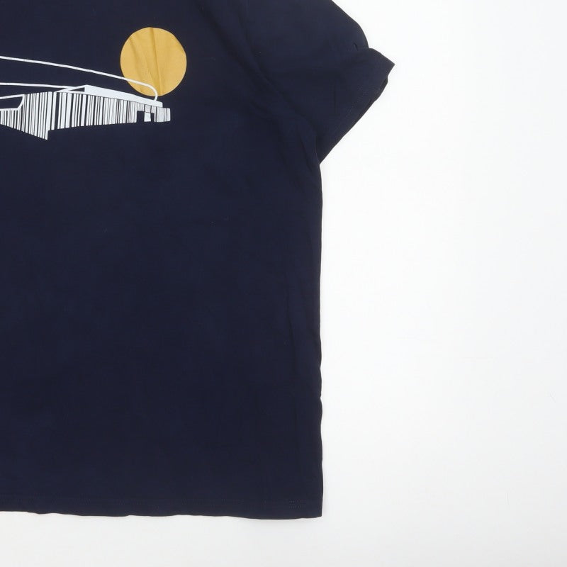 Additional view of Forever Everton Men’s Blue L Graphic Print Crew Neck T-Shirt