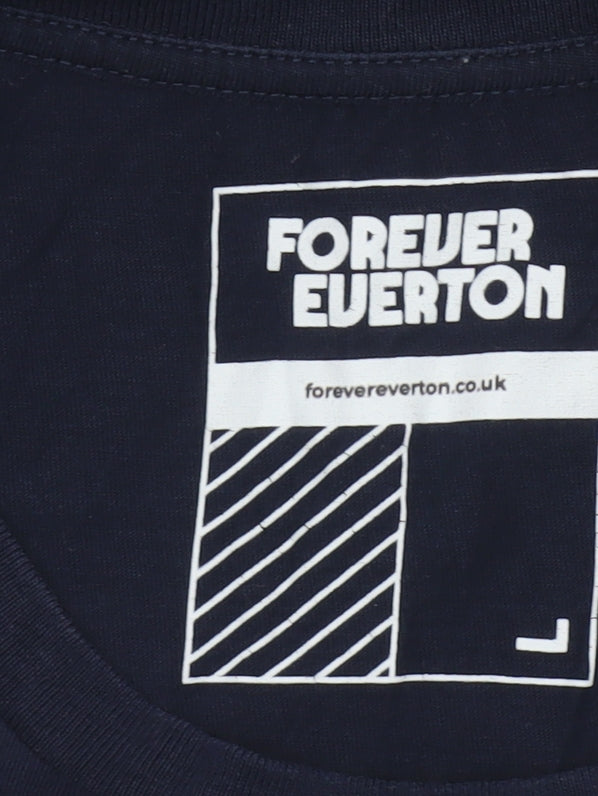 Additional view of Forever Everton Men’s Blue L Graphic Print Crew Neck T-Shirt