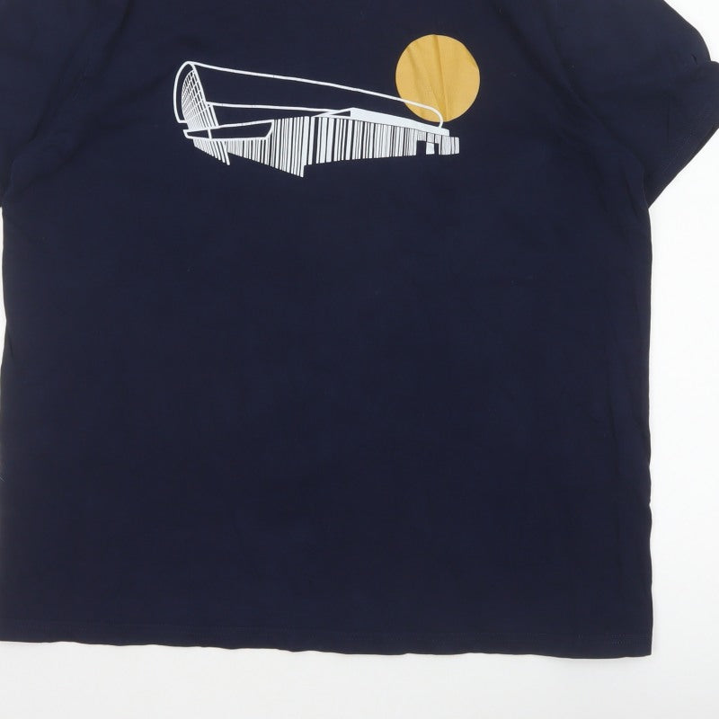 Additional view of Forever Everton Men’s Blue L Graphic Print Crew Neck T-Shirt