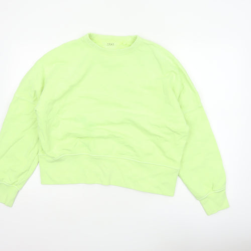 Next Women Yellow XS Pullover Crew Neck Cotton Sweatshirt