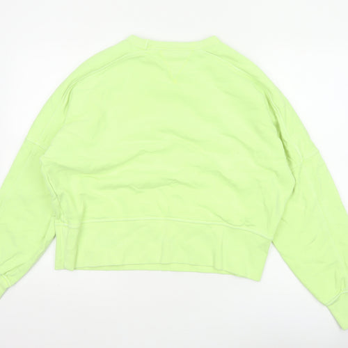 Next Women Yellow XS Pullover Crew Neck Cotton Sweatshirt