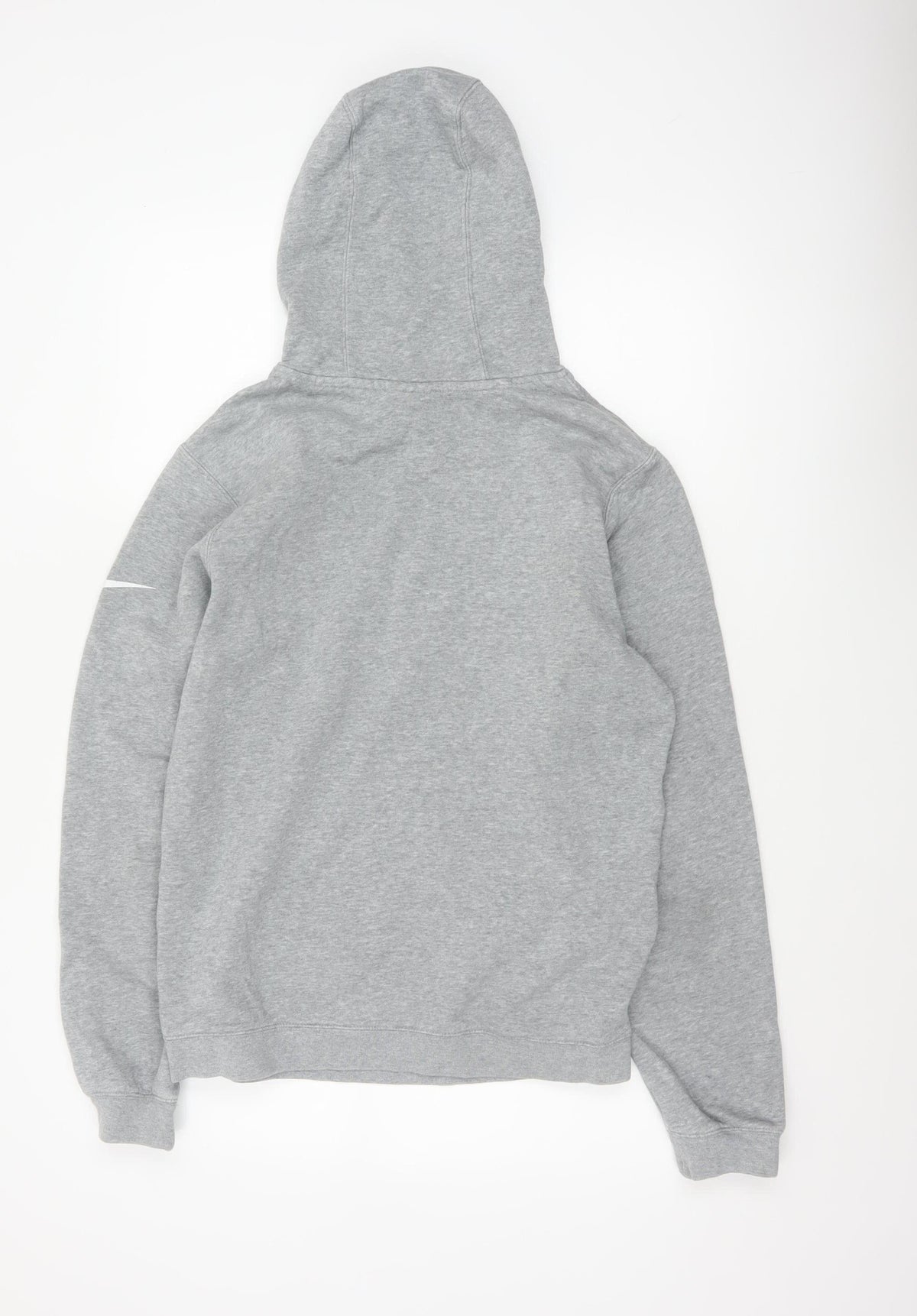 Brand and care label for Nike Men’s Grey S New England Patriots NFL Pullover Hoodie