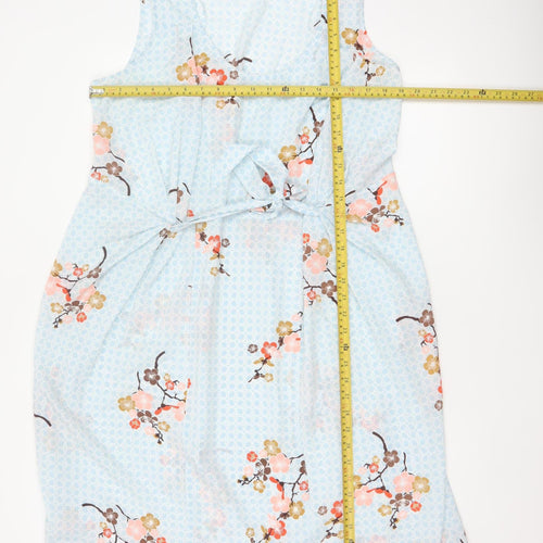 Lakeland Women Blue Floral Fit & Flare Sleeveless Dress UK 16