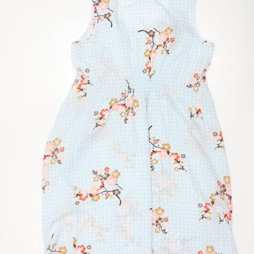 Lakeland Women Blue Floral Fit & Flare Sleeveless Dress UK 16